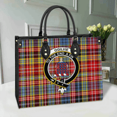 Ogilvie Tartan Crest Leather Bag