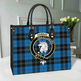 Ramsay Blue Ancient Tartan Crest Leather Bag