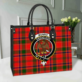 Munro Modern Tartan Crest Leather Bag