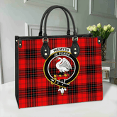 Wemyss Modern Tartan Crest Leather Bag