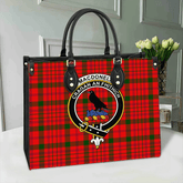 MacDonnell of Keppoch Modern Tartan Crest Leather Bag