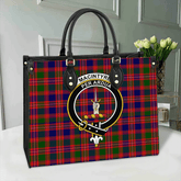MacIntyre Modern Tartan Crest Leather Bag