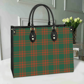 Menzies Green Ancient Tartan Leather Bag