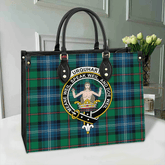 Urquhart Ancient Tartan Crest Leather Bag