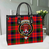 MacNaughton Modern Tartan Crest Leather Bag