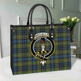 MacLellan Ancient Tartan Crest Leather Bag