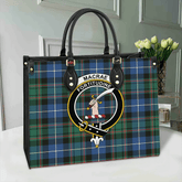 MacRae Hunting Ancient Tartan Crest Leather Bag