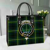 MacArthur Modern Tartan Crest Leather Bag