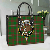 MacKinnon Hunting Modern Tartan Crest Leather Bag