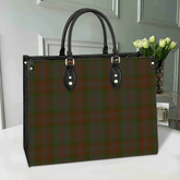 Gray Tartan Leather Bag