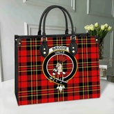 Brodie Modern Tartan Crest Leather Bag