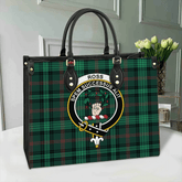 Ross Hunting Modern Tartan Crest Leather Bag