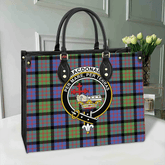 MacDonald Ancient Tartan Crest Leather Bag
