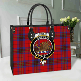 Leslie Modern Tartan Crest Leather Bag