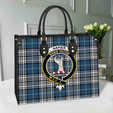 Napier Modern Tartan Crest Leather Bag