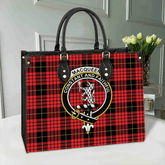 MacQueen Modern Tartan Crest Leather Bag