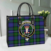 Robertson Hunting Modern Tartan Crest Leather Bag