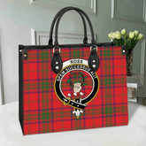 Ross Modern Tartan Crest Leather Bag