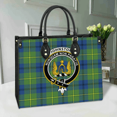 Johnston Ancient Tartan Crest Leather Bag