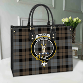 MacKay Weathered Tartan Crest Leather Bag