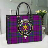 Wardlaw Modern Tartan Crest Leather Bag