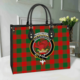 Moncrieffe Tartan Crest Leather Bag