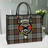 MacLeod of Harris Weathered Tartan Crest Leather Bag
