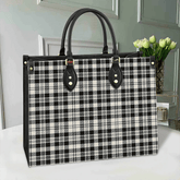 Scott Black & White Ancient Tartan Leather Bag