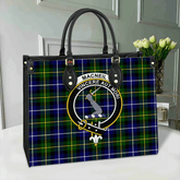 MacNeill of Barra Modern Tartan Crest Leather Bag