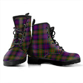 MacDonnell of Glengarry Modern Tartan Plaid Leather Boots