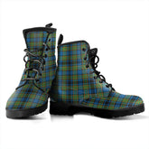 Gillies Ancient Tartan Plaid Leather Boots