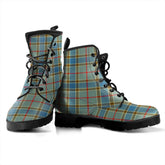 Balfour Blue Tartan Plaid Leather Boots