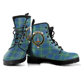 MacIntyre Hunting Ancient Tartan Crest Leather Boots