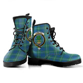 Hamilton Hunting Ancient Tartan Crest Leather Boots
