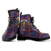 Chisholm Hunting Modern Tartan Crest Leather Boots