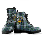 MacKenzie Dress Ancient Tartan Crest Leather Boots