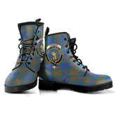 Stewart of Appin Hunting Ancient Tartan Crest Leather Boots
