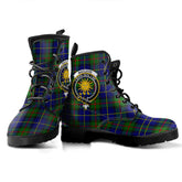 MacLeod of Harris Modern Tartan Crest Leather Boots