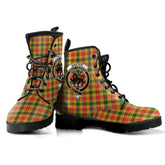 Baxter Tartan Crest Leather Boots