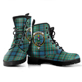 FERGUSON ANCIENT Tartan Crest Leather Boots