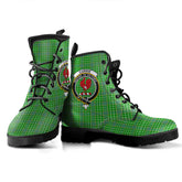 Currie Tartan Crest Leather Boots
