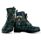 MacNeil of Colonsay Modern Tartan Crest Leather Boots