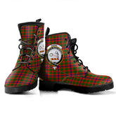 Skene Modern Tartan Crest Leather Boots