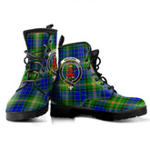 Maitland Tartan Crest Leather Boots