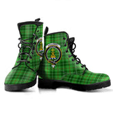 Galloway District Tartan Crest Leather Boots