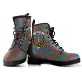 MacIntyre Ancient Tartan Crest Leather Boots