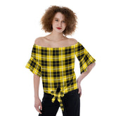 Barclay Dress Modern Tartan Plaid Off-Shoulder Blouse