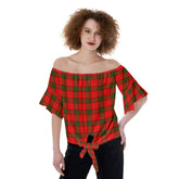 Adair Tartan Plaid Off-Shoulder Blouse
