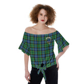 Forsyth Ancient Tartan Crest Off-Shoulder Blouse