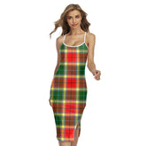 Gibbs Tartan Plaid Back Cross Cami Dress